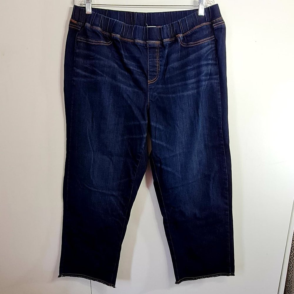 Eileen Fisher Cropped Jeans XL Dark Denim